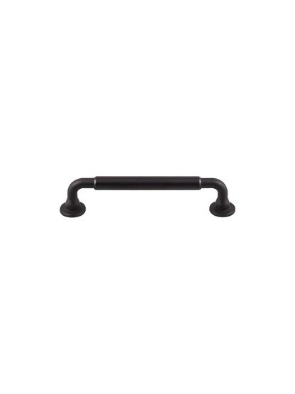 Lily Cabinet Pull - 5 1/16 inch Center-to-Center in Flat Black.